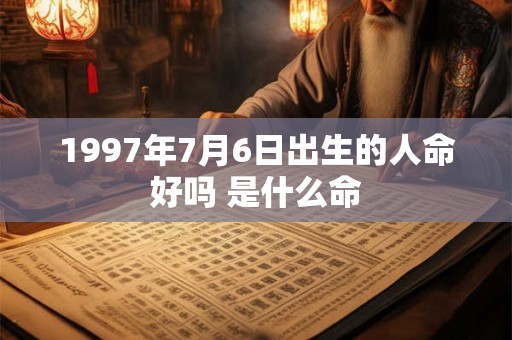 1997年7月6日出生的人命好吗 是什么命