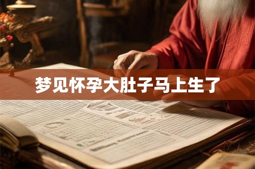 梦见怀孕大肚子马上生了 梦见怀孕大肚子马上生了