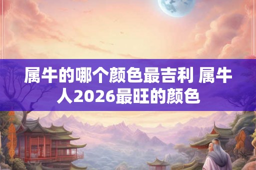 属牛的哪个颜色最吉利 属牛人2026最旺的颜色