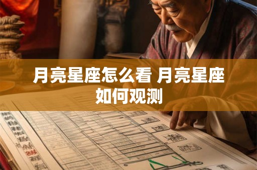 月亮星座怎么看 月亮星座如何观测
