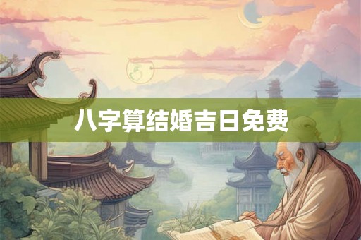 八字算结婚吉日免费