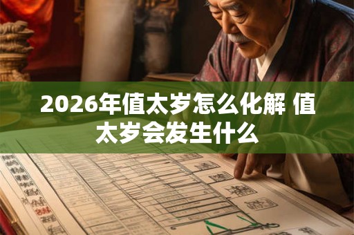 2026年值太岁怎么化解 值太岁会发生什么