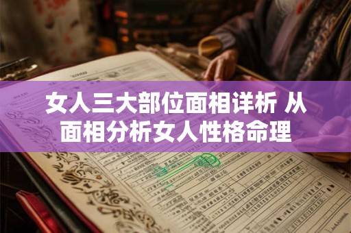 女人三大部位面相详析 从面相分析女人性格命理
