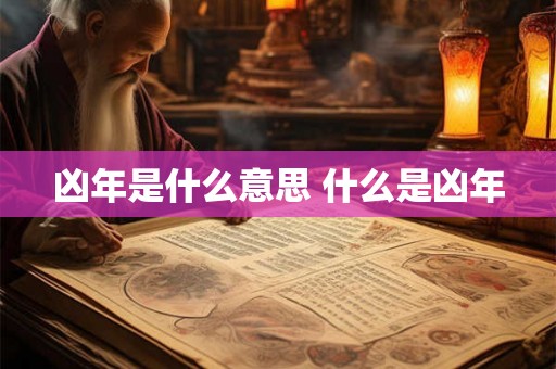 凶年是什么意思 什么是凶年 凶年是什么意思 什么是凶年