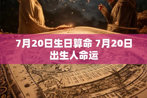 7月20日生日算命 7月20日出生人命运