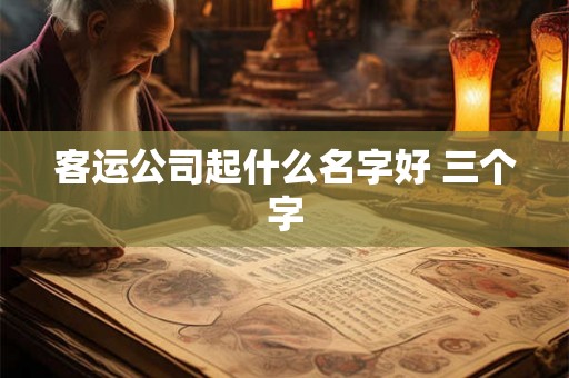 客运公司起什么名字好 三个字