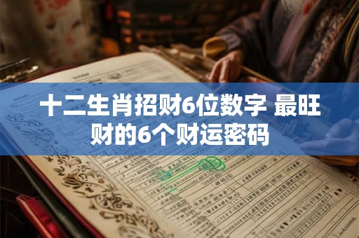 十二生肖招财6位数字 最旺财的6个财运密码