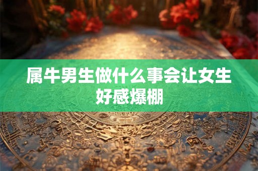 属牛男生做什么事会让女生好感爆棚 属牛男生做什么事会让女生好感爆棚