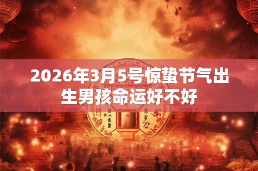 2026年3月5号惊蛰节气出生男孩命运好不好