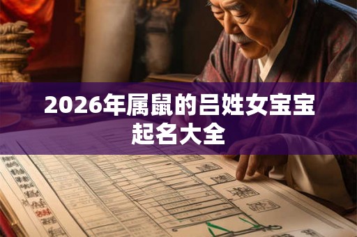 2026年属鼠的吕姓女宝宝起名大全