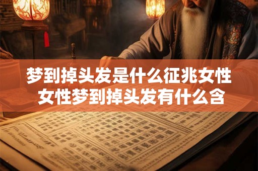 梦到掉头发是什么征兆女性 女性梦到掉头发有什么含义