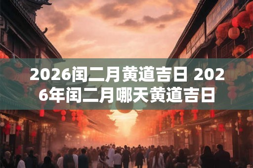 2026闰二月黄道吉日 2026年闰二月哪天黄道吉日