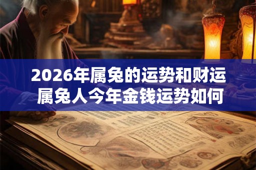 2026年属兔的运势和财运 属兔人今年金钱运势如何