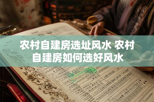 农村自建房选址风水 农村自建房如何选好风水