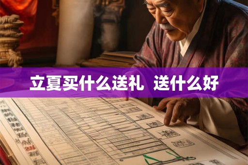 立夏买什么送礼  送什么好