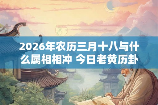 2026年农历三月十八与什么属相相冲 今日老黄历卦象 2026年农历三月十八与什么属相相冲 今日老黄历卦象
