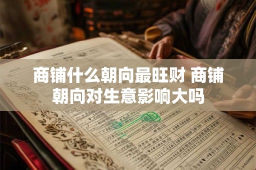商铺什么朝向最旺财 商铺朝向对生意影响大吗