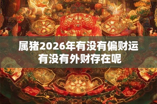 属猪2026年有没有偏财运 有没有外财存在呢