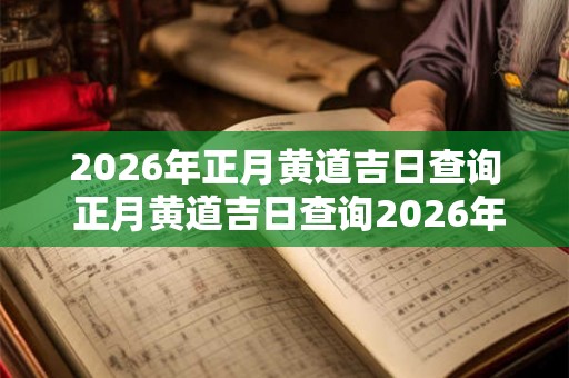 2026年正月黄道吉日查询 正月黄道吉日查询2026年 2026年正月黄道吉日查询 正月黄道吉日查询2026年