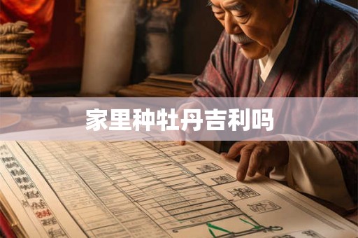 家里种牡丹吉利吗