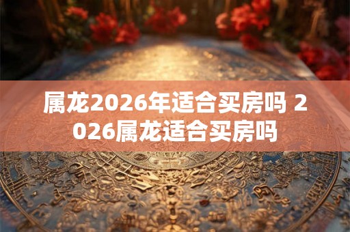 属龙2026年适合买房吗 2026属龙适合买房吗