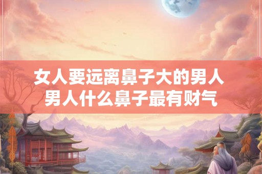 女人要远离鼻子大的男人 男人什么鼻子最有财气