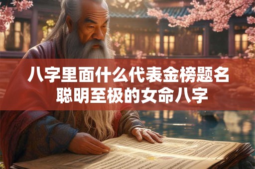 八字里面什么代表金榜题名  聪明至极的女命八字