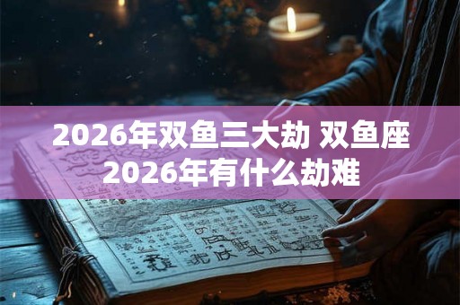2026年双鱼三大劫 双鱼座2026年有什么劫难