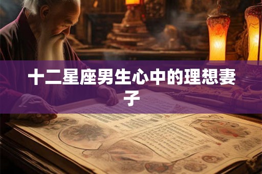十二星座男生心中的理想妻子