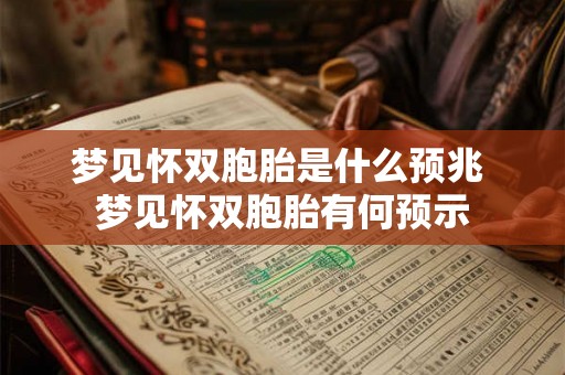 梦见怀双胞胎是什么预兆 梦见怀双胞胎有何预示