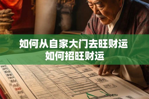 如何从自家大门去旺财运 如何招旺财运