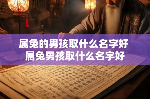 属兔的男孩取什么名字好 属兔男孩取什么名字好