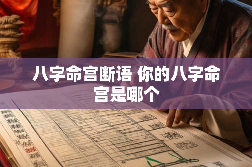 八字命宫断语 你的八字命宫是哪个
