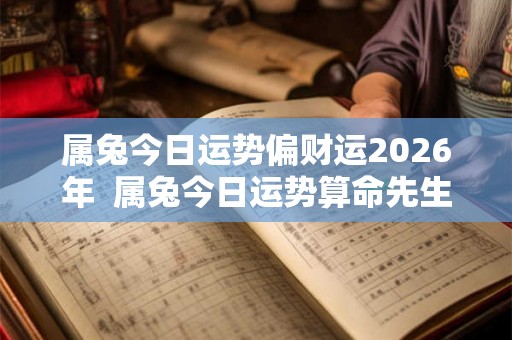 属兔今日运势偏财运2026年  属兔今日运势算命先生网