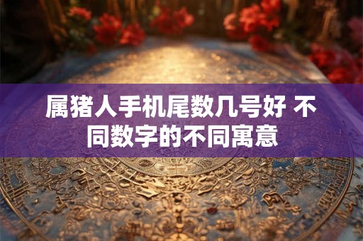 属猪人手机尾数几号好 不同数字的不同寓意 属猪人手机尾数几号好 不同数字的不同寓意