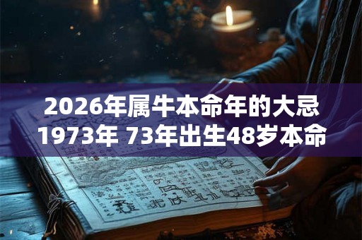 2026年属牛本命年的大忌1973年 73年出生48岁本命年佩戴什么好