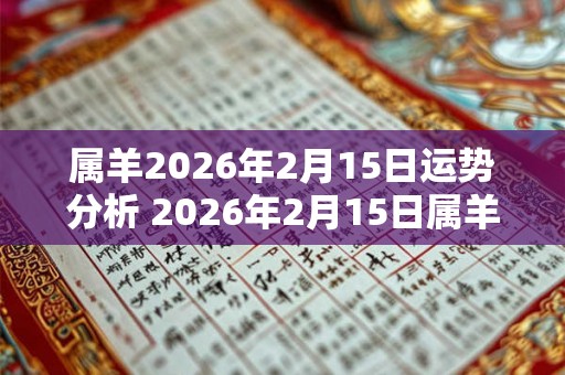 属羊2026年2月15日运势分析 2026年2月15日属羊运势分析 属羊2026年2月15日运势分析 2026年2月15日属羊运势分析