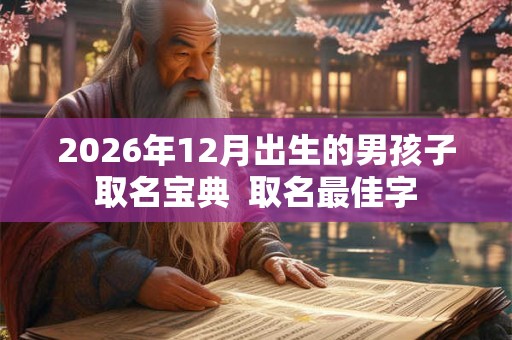 2026年12月出生的男孩子取名宝典  取名最佳字