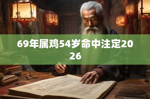 69年属鸡54岁命中注定2026