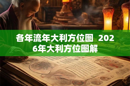 各年流年大利方位图  2026年大利方位图解