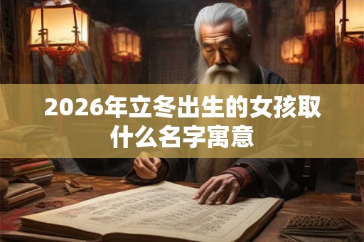 2026年立冬出生的女孩取什么名字寓意 2026年立冬出生的女孩取什么名字寓意