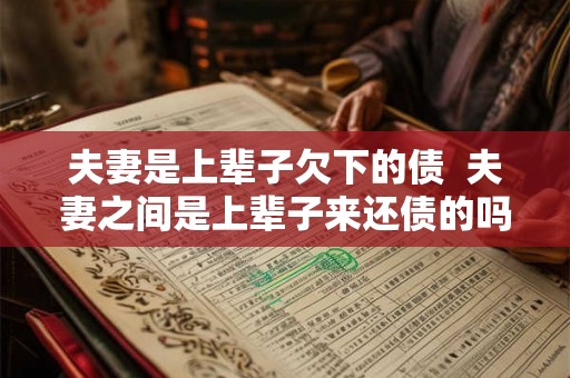 夫妻是上辈子欠下的债 夫妻之间是上辈子来还债的吗 夫妻是上辈子欠下的债 夫妻之间是上辈子来还债的吗