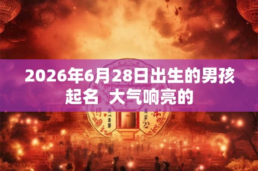 2026年6月28日出生的男孩起名 大气响亮的 2026年6月28日出生的男孩起名 大气响亮的