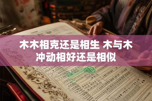木木相克还是相生 木与木冲动相好还是相似