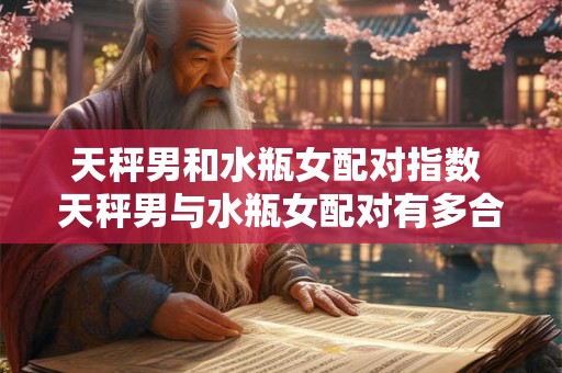 天秤男和水瓶女配对指数 天秤男与水瓶女配对有多合适