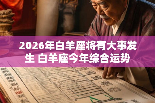 2026年白羊座将有大事发生 白羊座今年综合运势