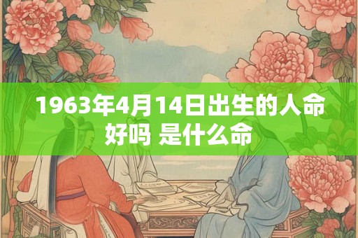 1963年4月14日出生的人命好吗 是什么命