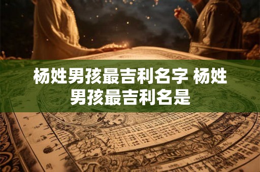 杨姓男孩最吉利名字 杨姓男孩最吉利名是
