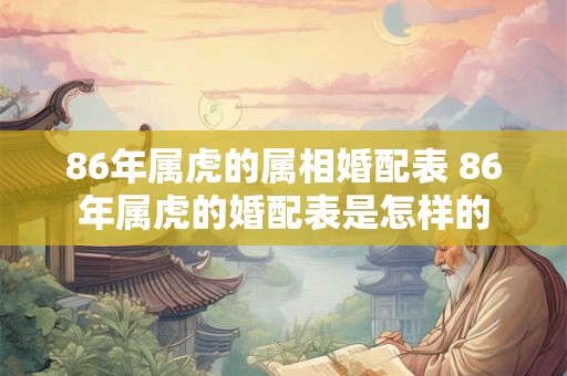 86年属虎的属相婚配表 86年属虎的婚配表是怎样的