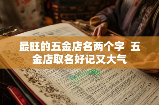 最旺的五金店名两个字  五金店取名好记又大气